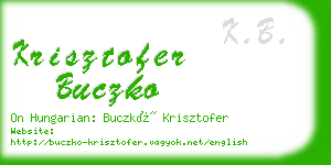 krisztofer buczko business card